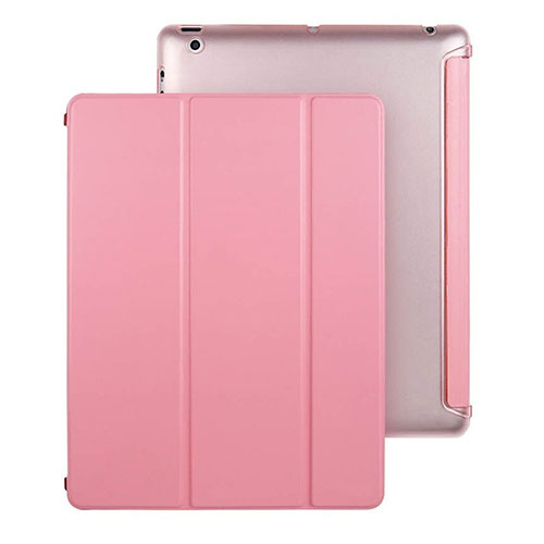 Leather Case Stands Flip Cover for Apple iPad 3 Pink