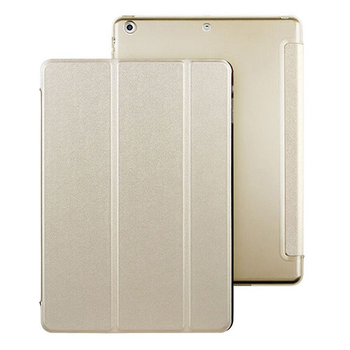 Leather Case Stands Flip Cover for Apple iPad Air Gold