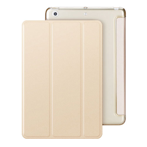 Leather Case Stands Flip Cover for Apple iPad Mini 2 Gold