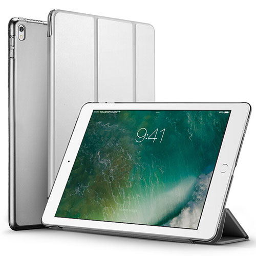 Leather Case Stands Flip Cover for Apple iPad Pro 12.9 (2017) Silver