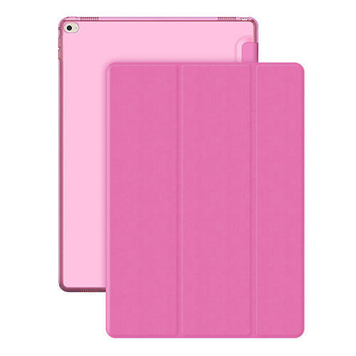 Leather Case Stands Flip Cover for Apple iPad Pro 12.9 Pink