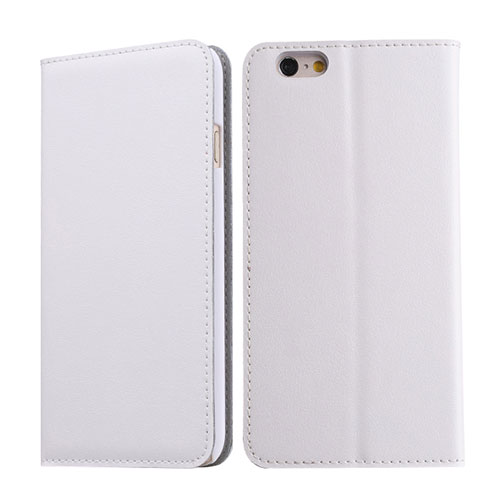 Leather Case Stands Flip Cover for Apple iPhone 6 White