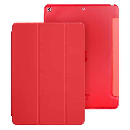 Leather Case Stands Flip Cover for Apple New iPad 9.7 (2017) Red