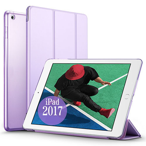 Leather Case Stands Flip Cover for Apple New iPad Pro 9.7 (2017) Purple