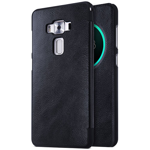 Leather Case Stands Flip Cover for Asus Zenfone 3 Deluxe ZS570KL ZS550ML Black