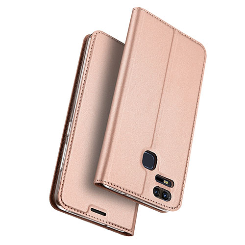 Leather Case Stands Flip Cover for Asus Zenfone 3 Zoom Rose Gold