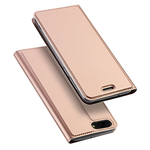 Leather Case Stands Flip Cover for Asus Zenfone 4 ZE554KL Rose Gold