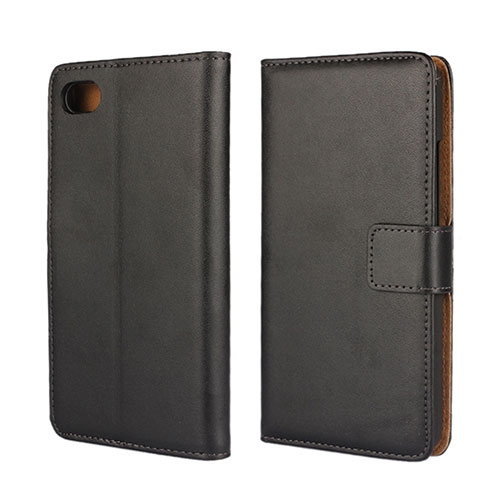 Leather Case Stands Flip Cover for Blackberry Z30 Black