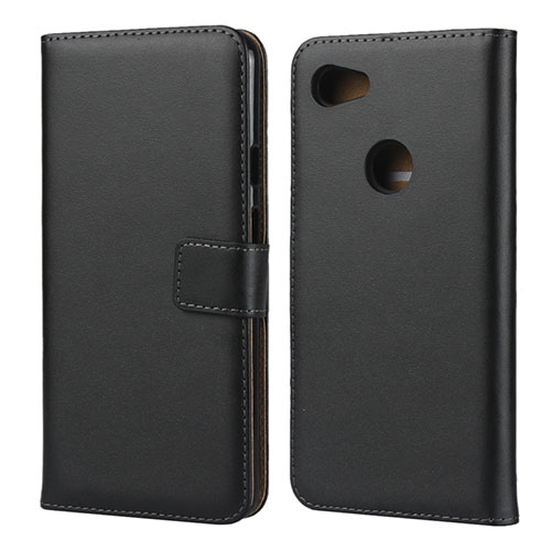 Leather Case Stands Flip Cover for Google Pixel 3a Black