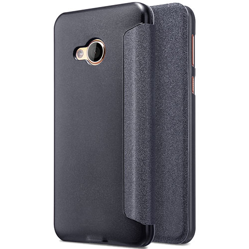 Leather Case Stands Flip Cover for HTC U Play Black