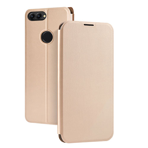 Leather Case Stands Flip Cover for Huawei Enjoy 7S Gold