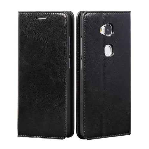 Leather Case Stands Flip Cover for Huawei GR5 Black