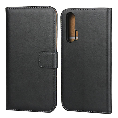 Leather Case Stands Flip Cover for Huawei Honor 20 Pro Black