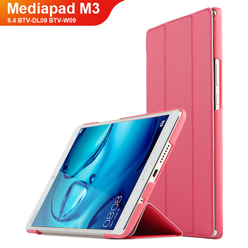 Leather Case Stands Flip Cover for Huawei Mediapad M3 8.4 BTV-DL09 BTV-W09 Red