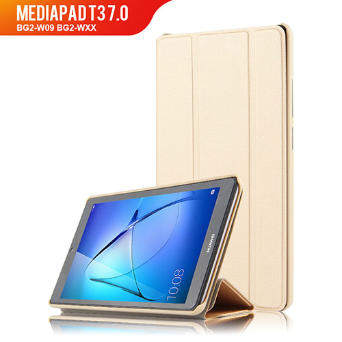 Leather Case Stands Flip Cover for Huawei MediaPad T3 7.0 BG2-W09 BG2-WXX Gold