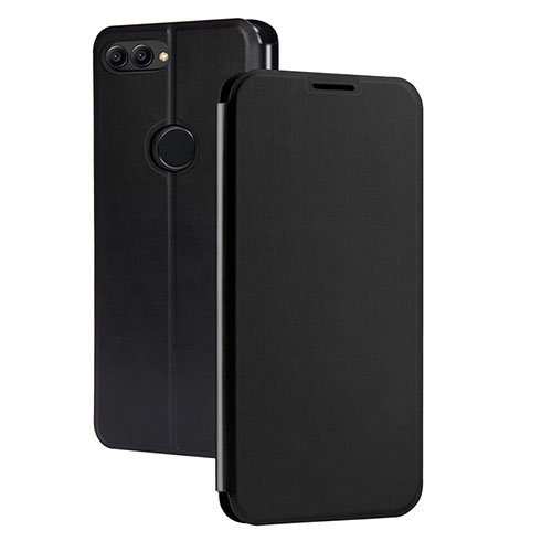 Leather Case Stands Flip Cover for Huawei P Smart Black