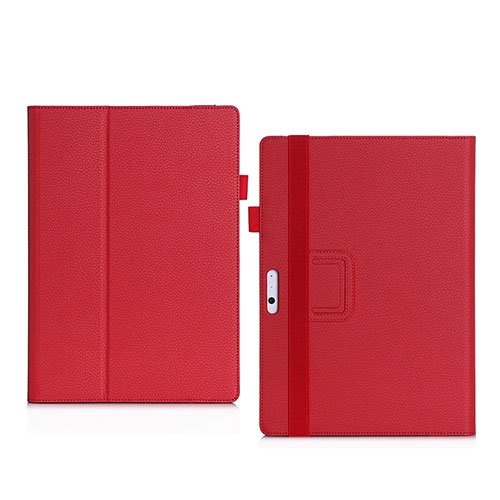 Leather Case Stands Flip Cover for Microsoft Surface Pro 3 Red