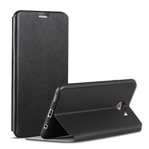 Leather Case Stands Flip Cover for Samsung Galaxy C7 Pro C7010 Black