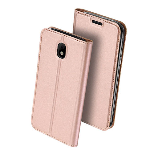 Leather Case Stands Flip Cover for Samsung Galaxy J5 (2017) SM-J750F Pink