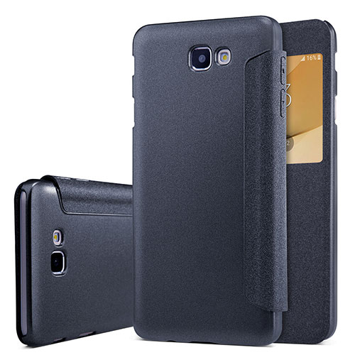 Leather Case Stands Flip Cover for Samsung Galaxy On5 (2016) G570 G570F Black