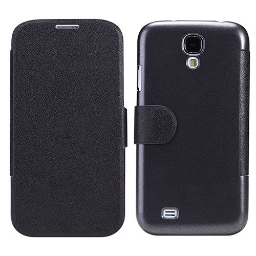 Leather Case Stands Flip Cover for Samsung Galaxy S4 i9500 i9505 Black