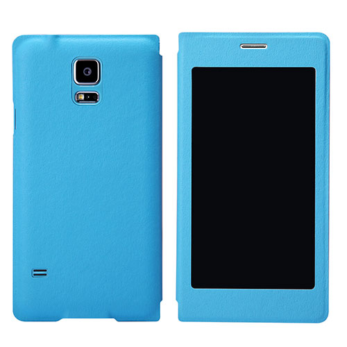 Leather Case Stands Flip Cover for Samsung Galaxy S5 G900F G903F Sky Blue