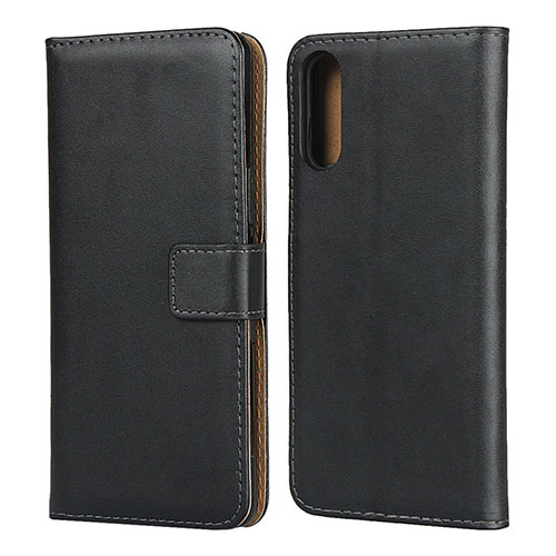 Leather Case Stands Flip Cover for Sony Xperia L4 Black