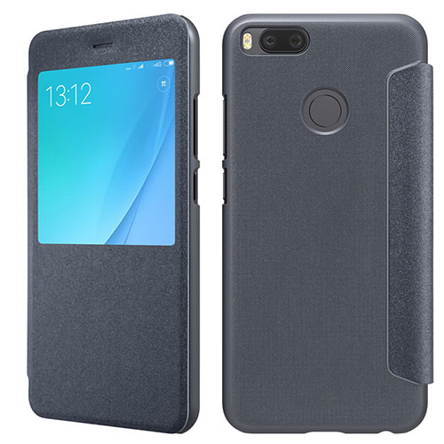Leather Case Stands Flip Cover for Xiaomi Mi 5X Black