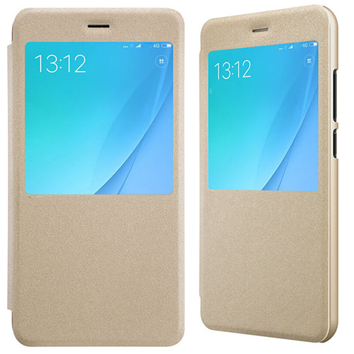 Leather Case Stands Flip Cover for Xiaomi Mi A1 Gold