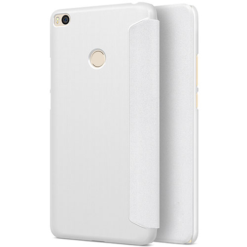 Leather Case Stands Flip Cover for Xiaomi Mi Max 2 White