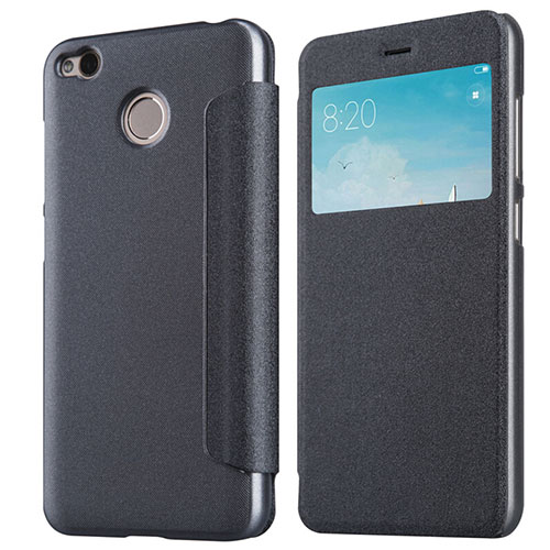 Leather Case Stands Flip Cover for Xiaomi Redmi 4X Black