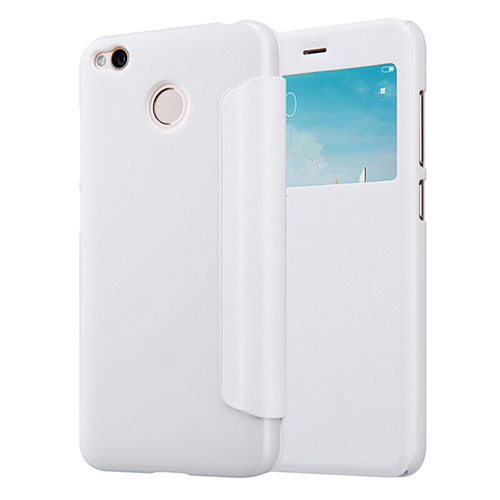 Leather Case Stands Flip Cover for Xiaomi Redmi 4X White