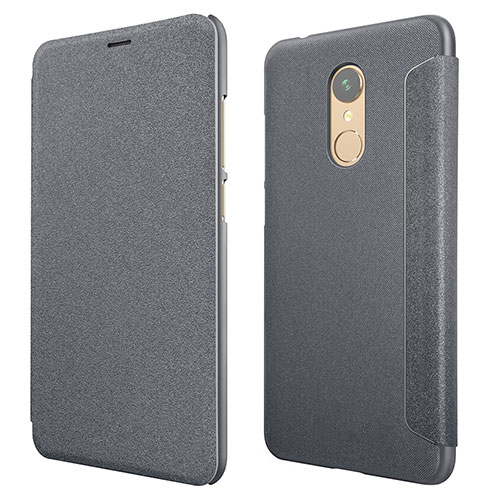 Leather Case Stands Flip Cover for Xiaomi Redmi 5 Black