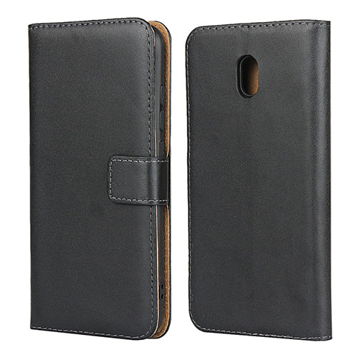 Leather Case Stands Flip Cover for Xiaomi Redmi 8A Black