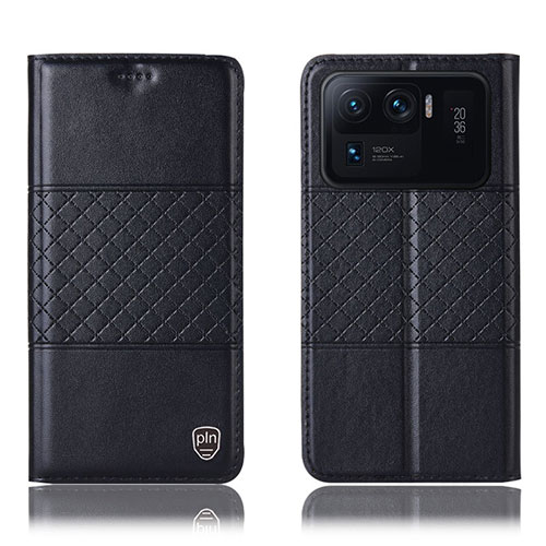 Leather Case Stands Flip Cover H04P Holder for Xiaomi Mi 11 Ultra 5G Black