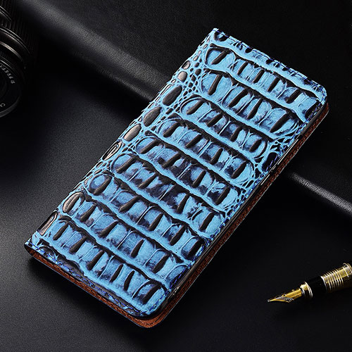Leather Case Stands Flip Cover H07 Holder for Apple iPhone 13 Blue