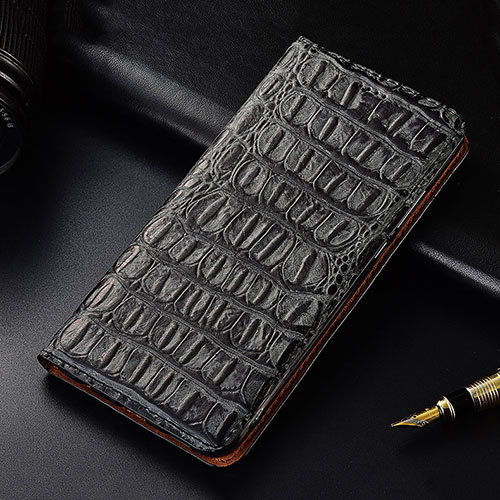 Leather Case Stands Flip Cover H07 Holder for Apple iPhone 14 Plus Black