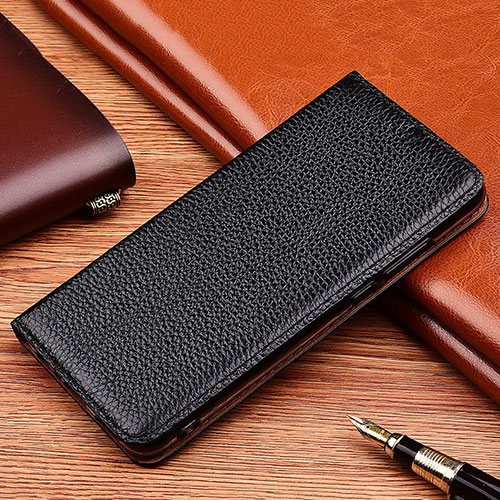Leather Case Stands Flip Cover H11 Holder for Apple iPhone 13 Black