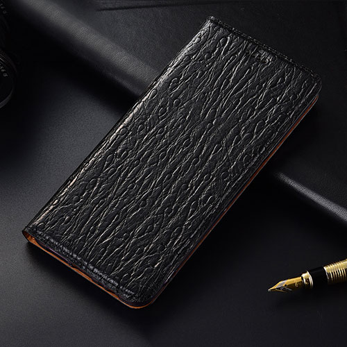 Leather Case Stands Flip Cover H16 Holder for Apple iPhone 13 Black