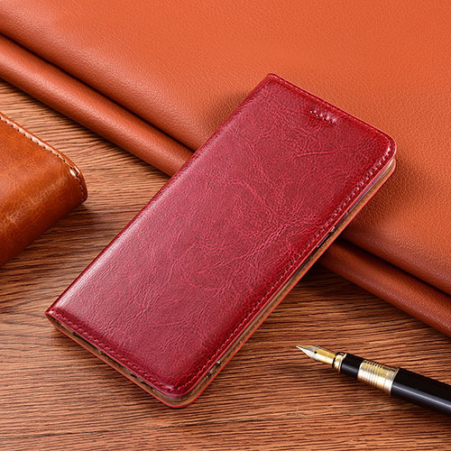 Leather Case Stands Flip Cover H19 Holder for Apple iPhone 13 Red