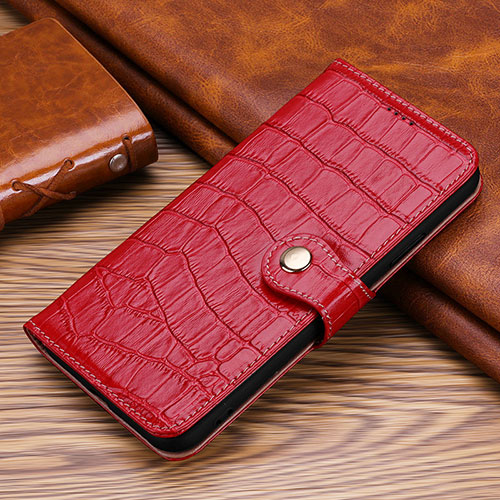 Leather Case Stands Flip Cover H21 Holder for Apple iPhone 13 Pro Max Red