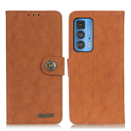 Leather Case Stands Flip Cover Holder A01D for Motorola Moto Edge 20 Pro 5G Brown