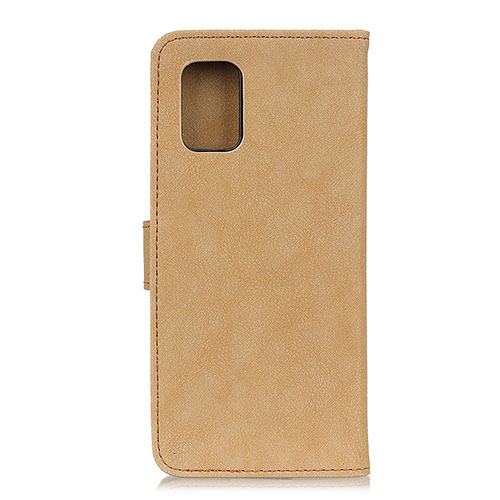 Leather Case Stands Flip Cover Holder A01D for Motorola Moto G100 5G Gold