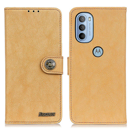 Leather Case Stands Flip Cover Holder A01D for Motorola Moto G31 Gold