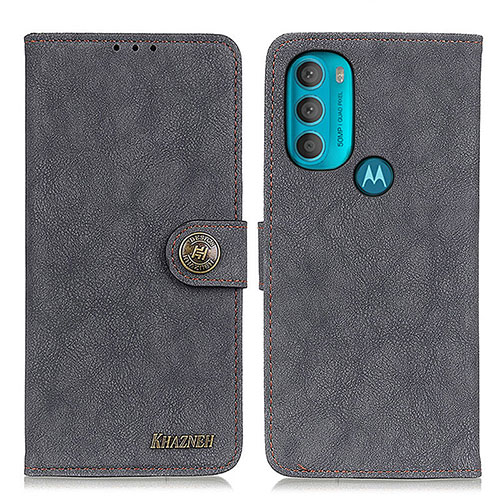 Leather Case Stands Flip Cover Holder A01D for Motorola Moto G71 5G Black