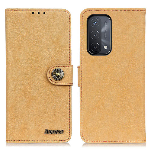 Leather Case Stands Flip Cover Holder A01D for OnePlus Nord N200 5G Gold