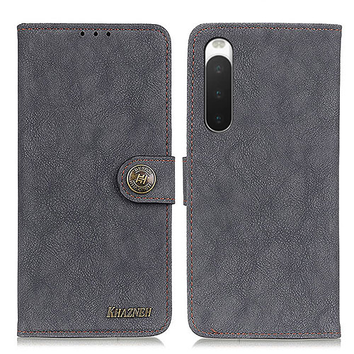 Leather Case Stands Flip Cover Holder A01D for Sony Xperia 10 IV Black