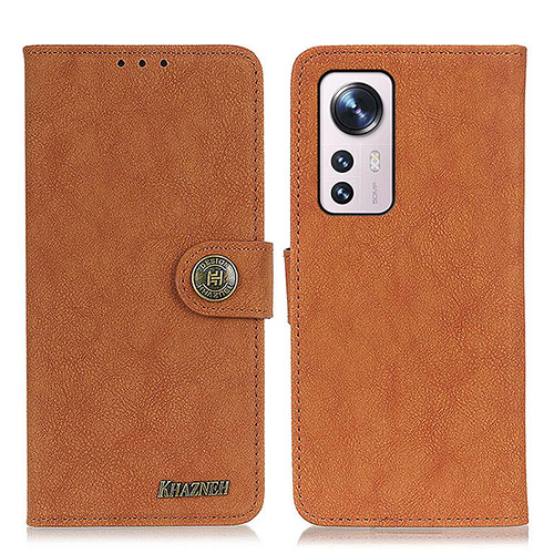 Leather Case Stands Flip Cover Holder A01D for Xiaomi Mi 12 Lite 5G Brown