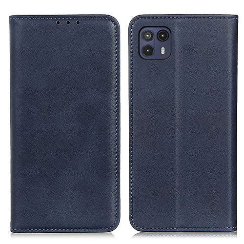 Leather Case Stands Flip Cover Holder A02D for Motorola Moto G50 5G Blue