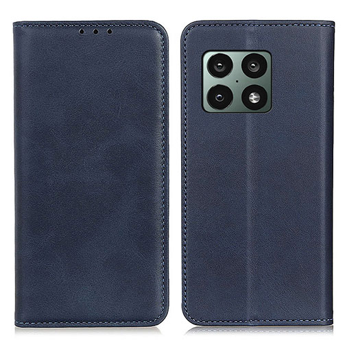 Leather Case Stands Flip Cover Holder A02D for OnePlus 10 Pro 5G Blue